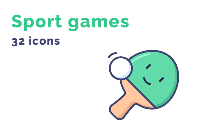 Emotion of sports games icons set