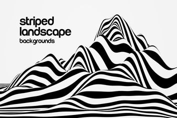 Striped Landscape Background Set