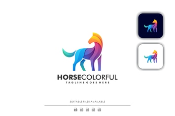 Horse Colorful Logo