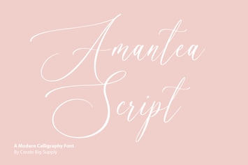 Amantea Elegant Handwritten Bridal Font