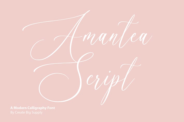 Amantea Elegant Handwritten Bridal Font