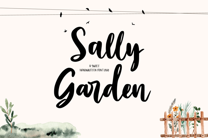 Sally Garden - A Sweet Font Duo