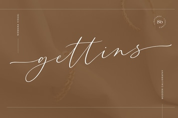 Gettins - Wedding font