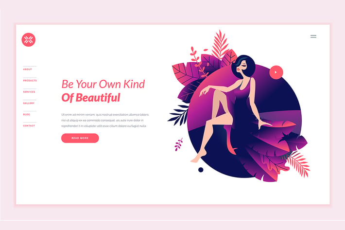 Beauty Web Page Design Template