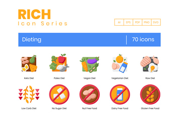 70 Dieting Icons