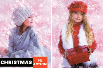 Merriness - Winter Artwork Photoshop Action