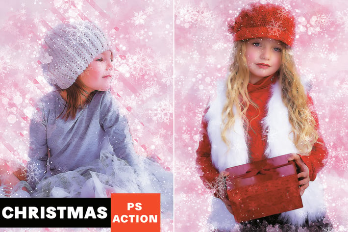 Merriness - Winter Artwork Photoshop Action