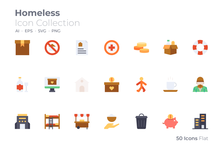 Homeless Color Icon