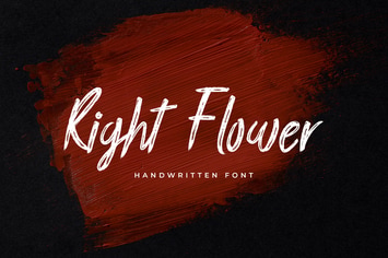 Right Flower Brush Handwritten Font
