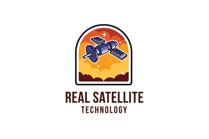 Real Satellite Technology Logo Template