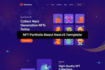 Monteno - NFT Portfolio React NextJS Template