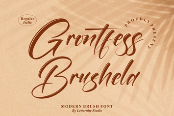 Grontfess Brushela Modern Brush Font