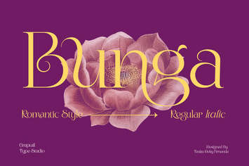 Bunga|Romantic Font