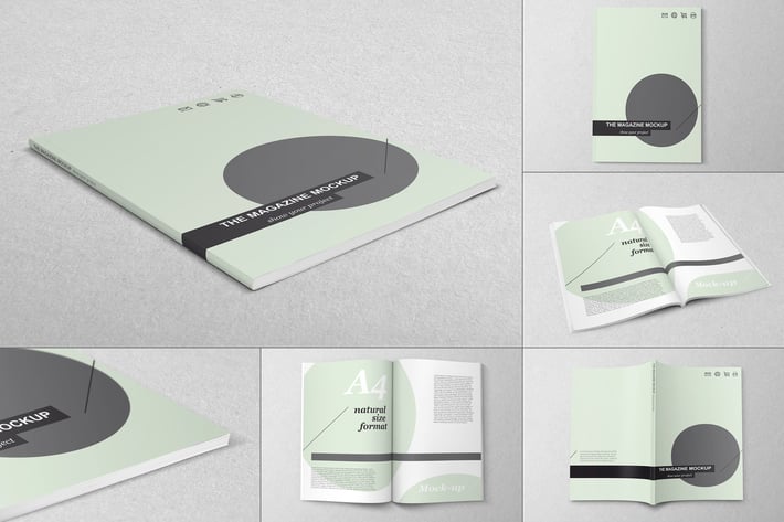 A4 Magazine Mock-up