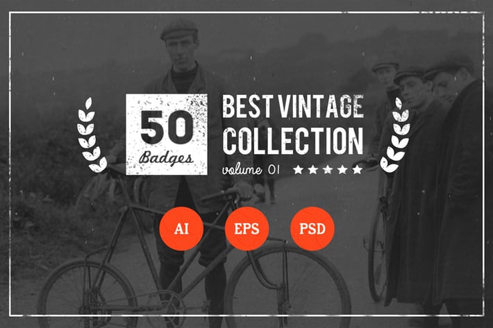50 Retro Badges
