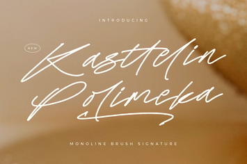 Kasttelin Polimeka Monoline Brush Signature Font