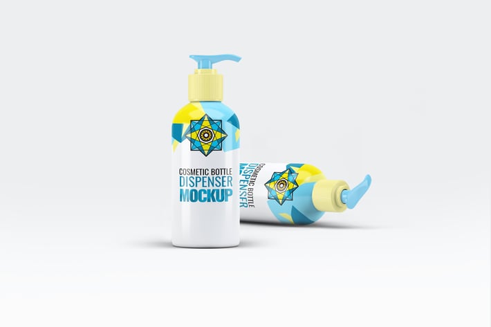 Cosmetic Bottle Dispenser Mock-Up V.4