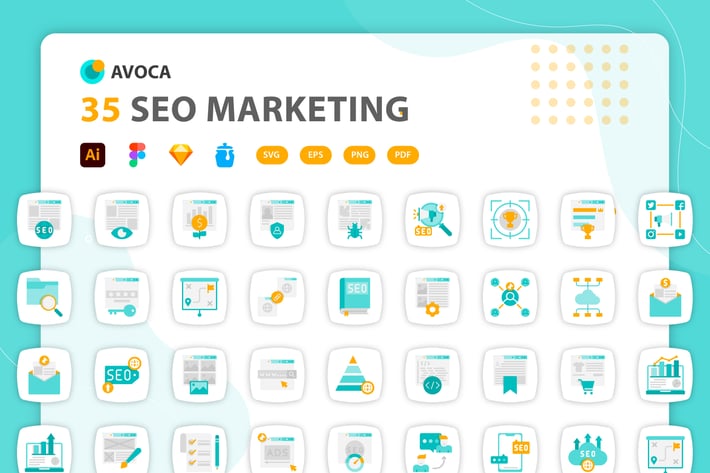 Avoca - SEO Marketing Icons