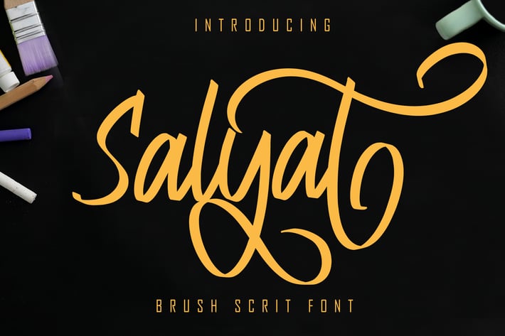 Salyat Brush Script Font