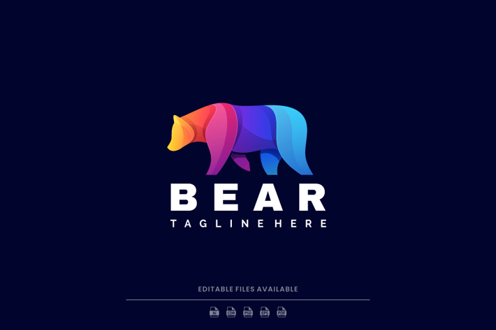 Bear Gradient Colorful Logo