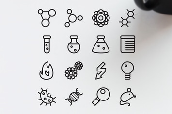 16 Science Icons