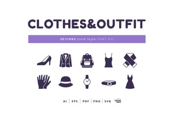 30 Icons Clothes&Outfit Part-02 Solid Style