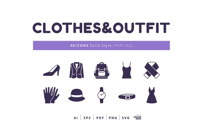 30 Icons Clothes&Outfit Part-02 Solid Style