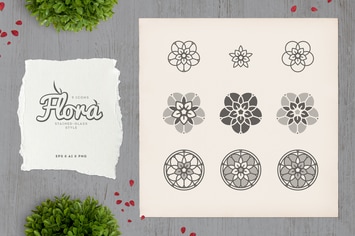 Flora - Stained-glass Icons