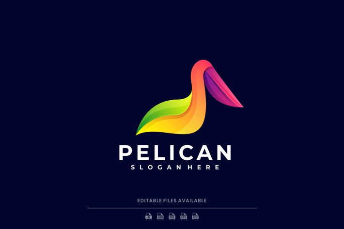 Pelican Gradient Colorful Logo