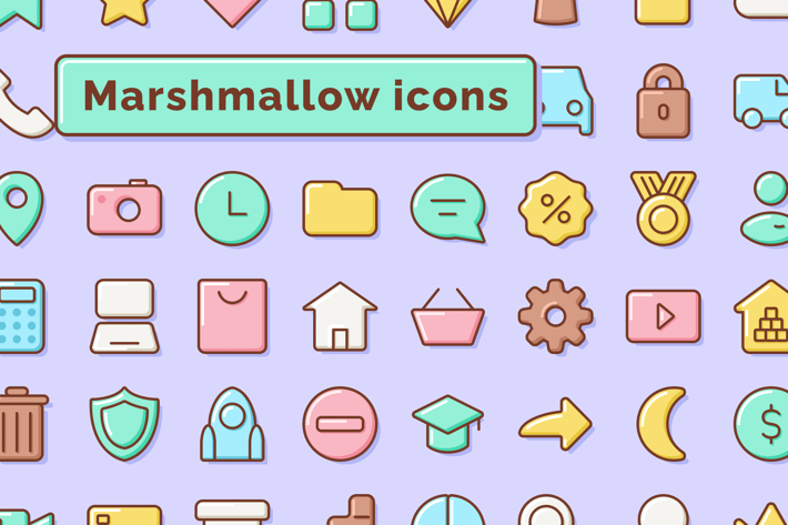Marshmallow icons