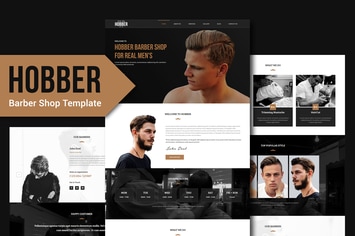 Hobber - Barbershop, Hair & Salon Muse Template