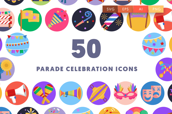Parade Celebration Icons