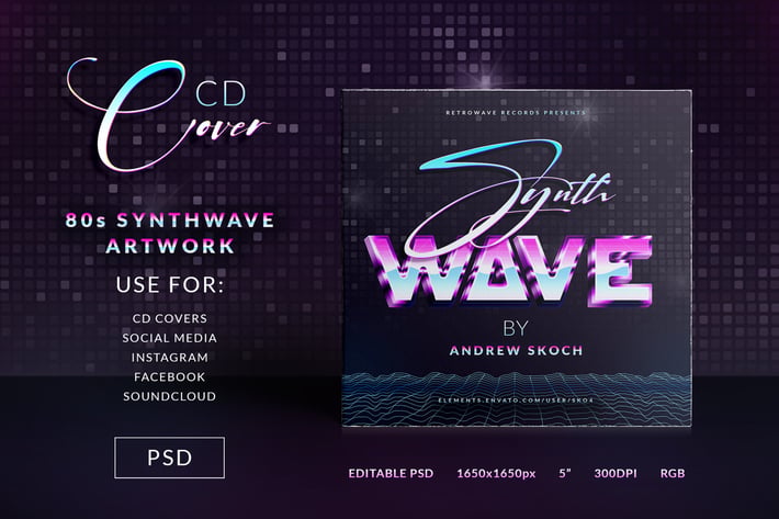 80s Synthwave Cover Artwork