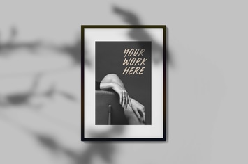 Minimalist wall frame mockup V.1