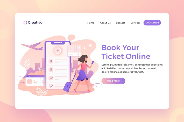 Book Your Ticket Online, Flight Booking Landing 