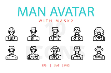 Man avatar with mask 2