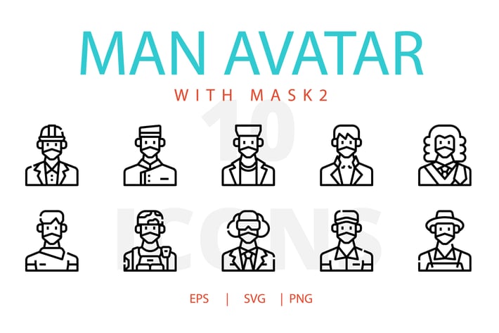 Man avatar with mask 2