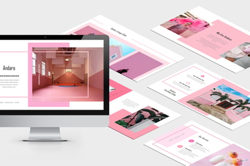 Andara : Pink Color Tone Lookbook Powerpoint