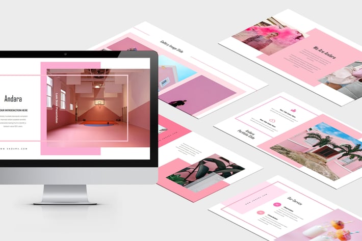 Andara : Pink Color Tone Lookbook Powerpoint