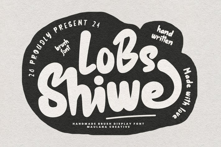 Lobs Shiwe Handmade Brush Display Font