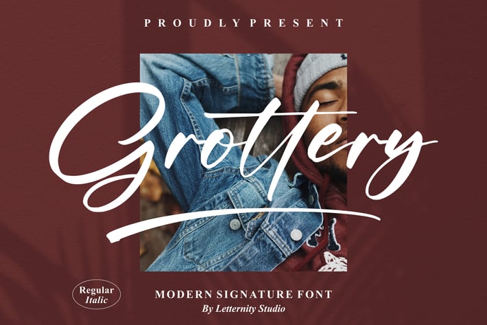 Grottery Modern Signature Font