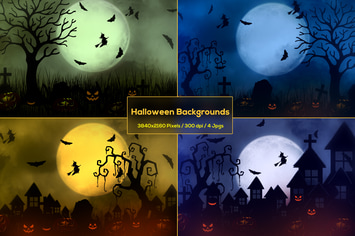 Halloween Haunted House Backgrounds