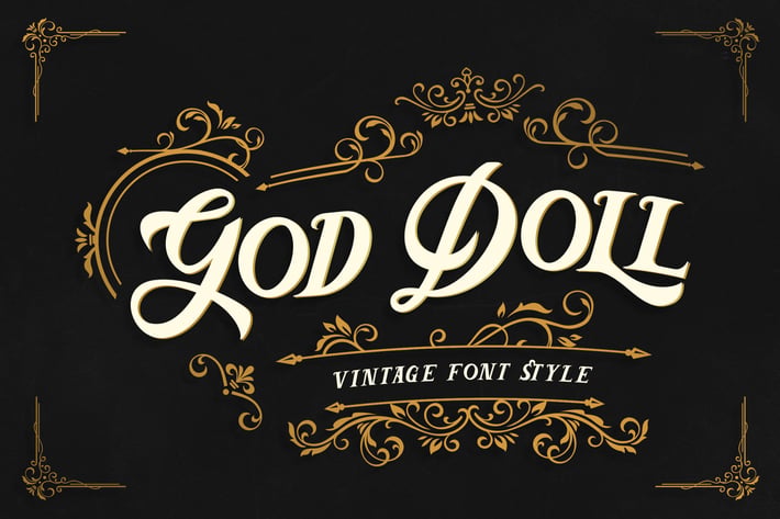 God Doll – Vintage Display Font