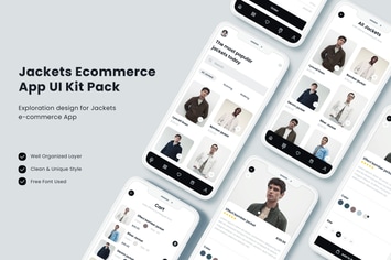 Jackets E-commerce App UI Kit Pack