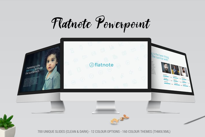 Flatnote 2.0 PowerPoint Template