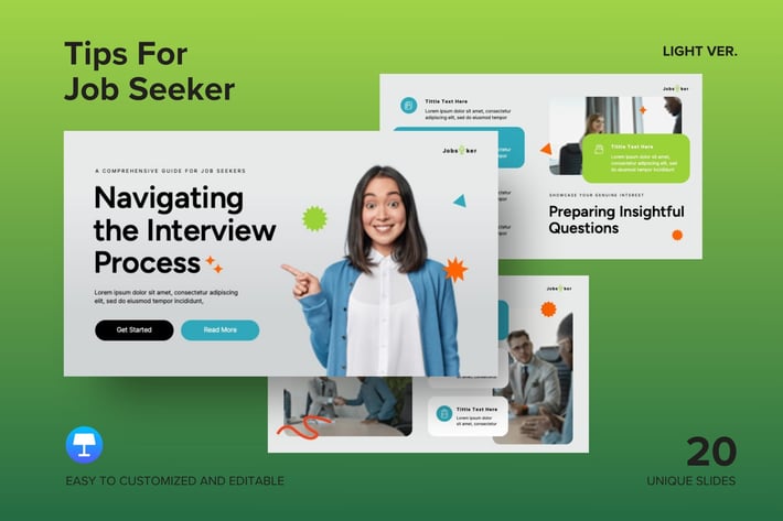 Tips For Job Seeker Light Ver. - Keynote Template