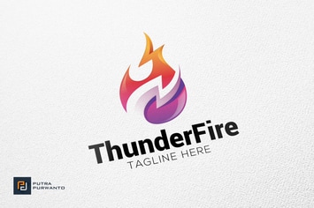 Thunder Fire - Logo Template