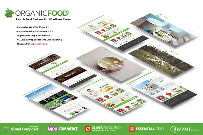 Organic Food - Farm & Food Business Eco WordPress 