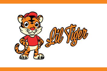 Cartoon Sporty Tiger Mascot Logo