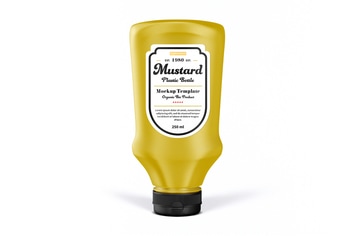 Mustard Bottle Mock-Up Template